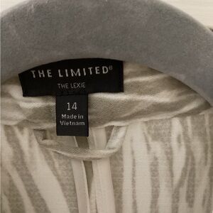 The Limited Cream and Gray Patterned Blouse